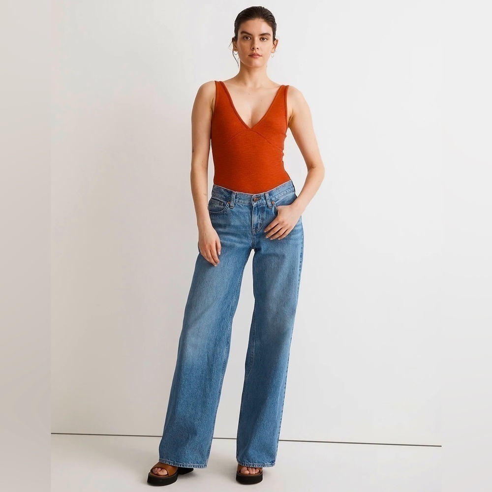 Nwt Madewell Low-Rise Superwide-Leg Jeans W33
